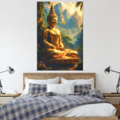 Golden Meditation in the Thai Peaks Canvas Afdruk (Insitu (Slaapkamer))
