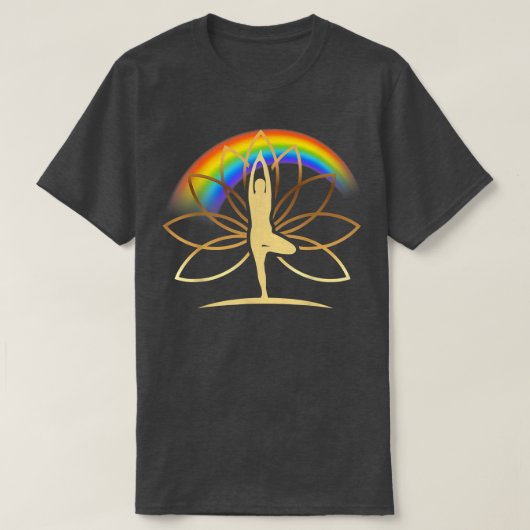 Golden Meditation Yoga T-shirt (Design voorkant)