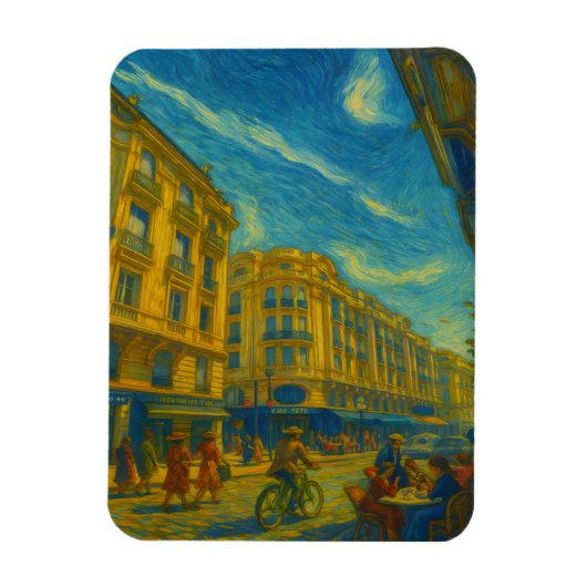 Golden Mediterranean City Vibes - Vibrant Urban Ar Magneet (Verticaal)