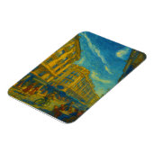 Golden Mediterranean City Vibes - Vibrant Urban Ar Magneet (Linkerzijde)