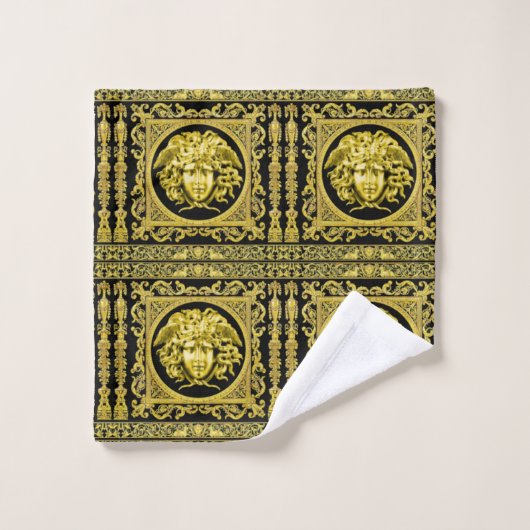 Golden Medusa Bath Towel Set Bad Handdoek (Wasdoekje)
