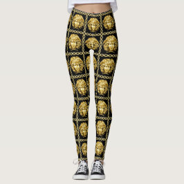 Golden Medusa in Chains Leggings