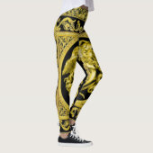 Golden Medusa met Arabesken over zwarte Leggings (Rechts)