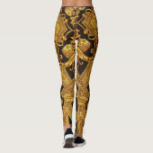 Golden Medusa met Baroque Ornaments Leggings (Achterkant)