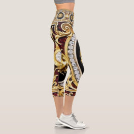 Golden Medusa Pareltjes Capri Leggings