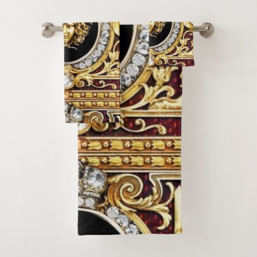 Golden Medusa Pareltjes Gift Guest Towel Set Bad Handdoek (Insitu)