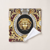 Golden Medusa Pareltjes Gift Guest Towel Set Bad Handdoek (Wasdoekje)