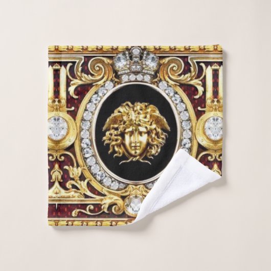 Golden Medusa Pareltjes Guest Towel Set Bad Handdoek (Wasdoekje)