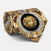 Golden Medusa-Pareltjes Stropdas (Opgerold)