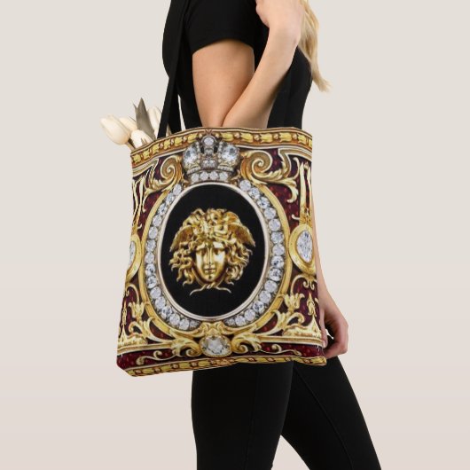 Golden Medusa Pareltjes Tas (Dichtbij)