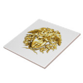 Golden Medusa Wall Tegel Tegeltje (Zijkant)