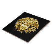 Golden Medusa Wall Tegel Tegeltje (Zijkant)