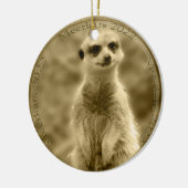 Golden Meerkat 2022 Munt, kerstsieraad Keramisch Ornament (Links)