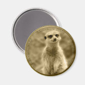 Golden Meerkat 2022 Munt, Round Magnet (Voorkant / Achterkant)