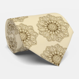 Golden Mehndi Lace over het Ivory Wedding Stropdas