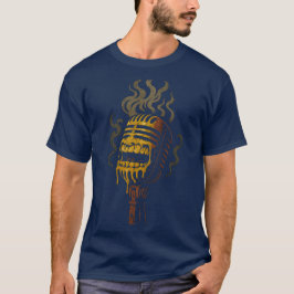 Golden Melting Microphone Art T-shirt