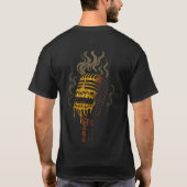 Golden Melting Microphone Art T-shirt (Achterkant)