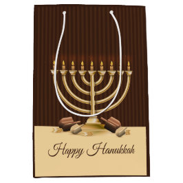 Golden Menorah Hanukkah Medium Cadeauzakje