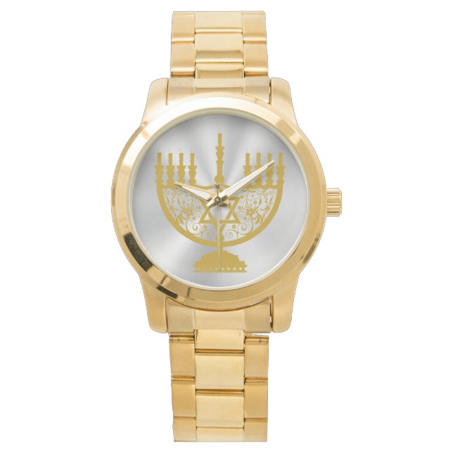Golden Menorah Horloge (Voorkant)