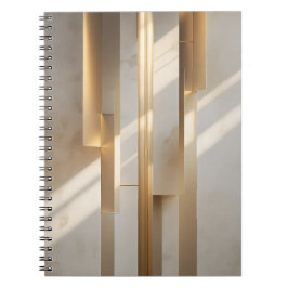 Golden Meridian – Minimalist Gold Architectural Lu Notitieboek