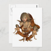 Golden Mermaid Briefkaart (Voorkant / Achterkant)