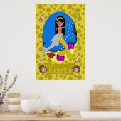 Golden Mermaid en Dolphin Print (Keuken)