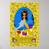 Golden Mermaid en Dolphin Print (Voorkant)