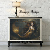 Golden Mermaid Fantasy - Ocean Theme Decoupage Tissuepapier