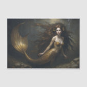 Golden Mermaid Fantasy - Ocean Theme Decoupage Tissuepapier (Voorkant)