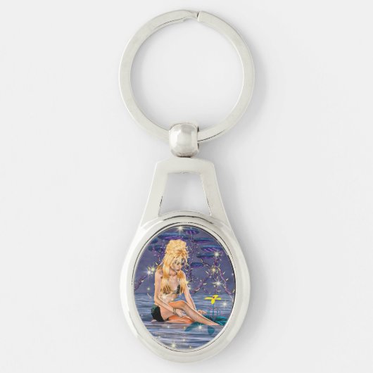 Golden Mermaid Sleutelhanger (Voorkant)