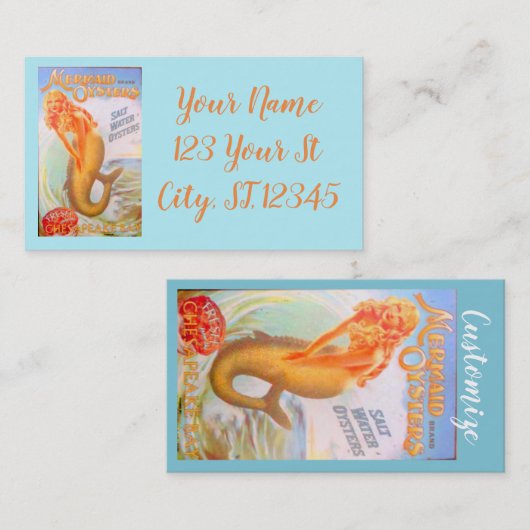 Golden Mermaid Thunder_Cove Visitekaartje (Voorkant / Achterkant)