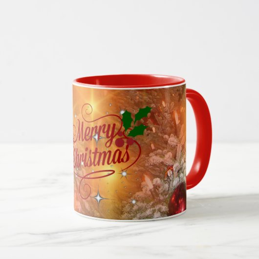 Golden Merry Christmas Mok (Voorkant rechts)