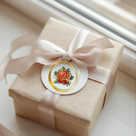 Golden Merry Christmas Personalized Favor Tags Bedankjes Labels