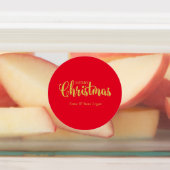 Golden Merry Christmas Quote Labels (Aangebracht)