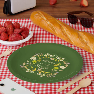 GOLDEN MERRY EN BRIGHT gepersonaliseerde papieren  Bordje