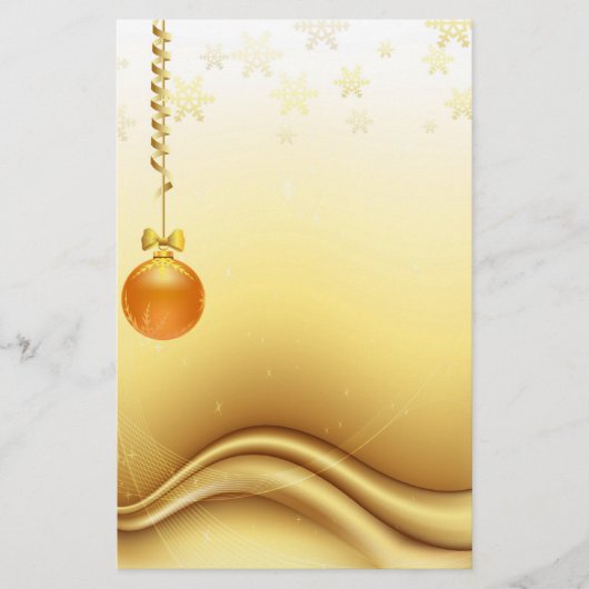 Golden Merry kerst Briefpapier (Voorkant)