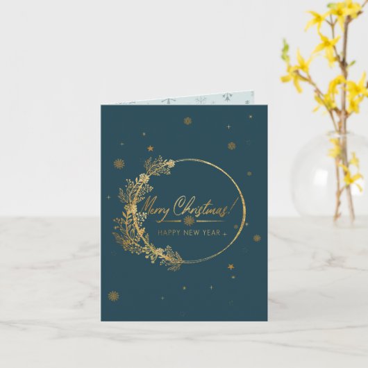 Golden Merry kerst Kaart (Gele Bloem)