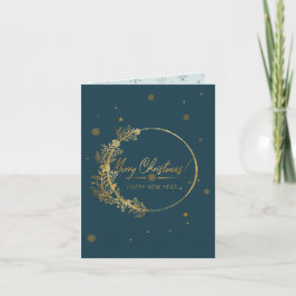 Golden Merry kerst Kaart