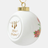 Golden Merry kerst Keramische Bal Ornament (Rechts)