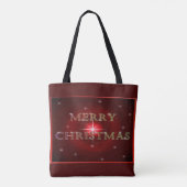 Golden Merry kerst Tote Bag (Achterkant)