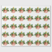 Golden Merry-kerstakelpapier Cadeaupapier (Vlak)