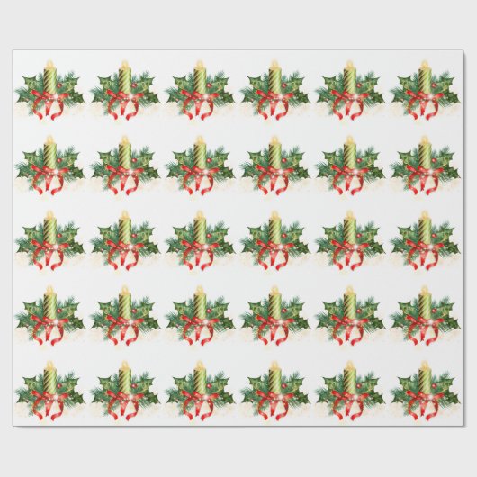 Golden Merry-kerstakelpapier Cadeaupapier (Vlak)