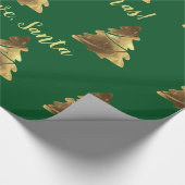 Golden Merry-kerstboom met kaarsen Elegant Cadeaupapier (Hoek)