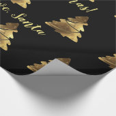 Golden Merry-kerstboom met kaarsen Elegant Cadeaupapier (Hoek)
