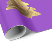 Golden Merry-kerstboom met kaarsen Elegant Cadeaupapier (Rol Hoek)