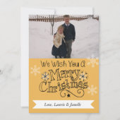 Golden Merry kerstfoto Kaart (Voorkant)