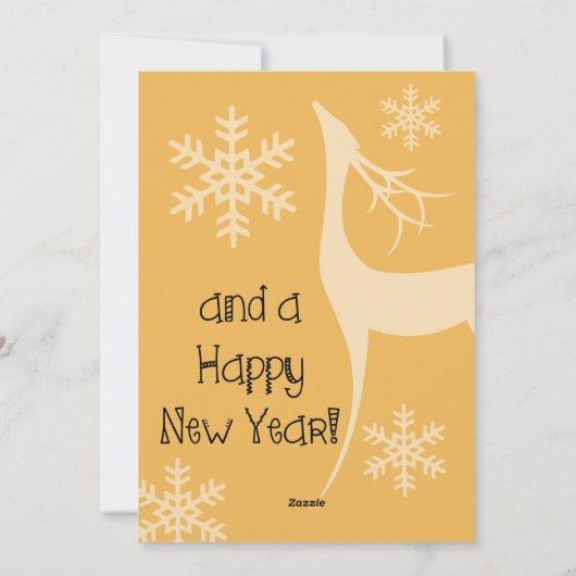 Golden Merry kerstfoto Kaart (Achterkant)