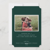 Golden MERRY Modern Photo Holiday Kaart (Achterkant)