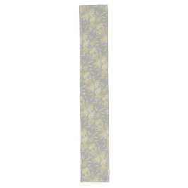 Golden Mesh Abstracte Floral Waterverf Pattern Lange Tafelloper