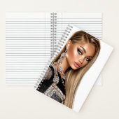 Golden Mesh Glam Girl Spiral Notebook Notitieboek (Binnen)